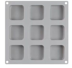 Customizable 9 Cavity <b>Square</b> Elm Pattern Silicone Soap Mold Platinum Silicone Non Stick LFGB Certified BPA Free Handmade Soap Ma - Product Image 5