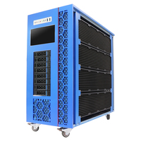 Boîtier de serveur tour TOPLOONG personnalisé à 4 GPU, 8 baies E-AXT, châssis de serveur tour à 4 GPU avec affichage de données en temps réel par LED