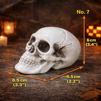 Crâne d'Halloween Réaliste en PVC, Tête de Squelette, Décoration Horreur pour Maison Hantée, Fête Gothique, Festival, Décoration Intérieure Réutilisable