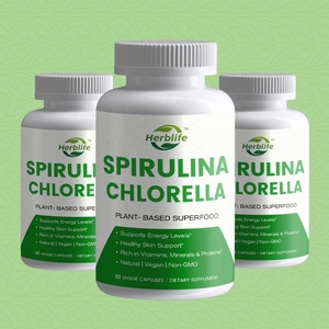 Compléments alimentaires végétaliens super-aliments verts à la spiruline et à la chlorelle en capsules, vente chaude OEM ODM - Product Image 2