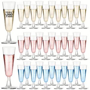 Flûtes à champagne, verres à champagne, 5 oz, gobelets à cocktail en acrylique, en vrac, pour la Saint-Valentin, les mariages, les toasts, les fiançailles, les fournitures de fête - Product Image 2