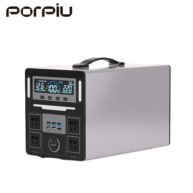 300W Portable Power Station with 220V Pure Sine Wave Solar Compatible LiFePO4 Battery for Outdoor Camping Home Emergency