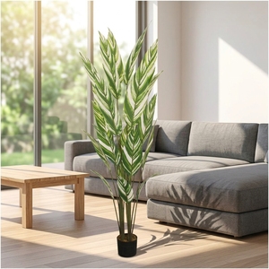 Arbre <span class=keywords><strong>bananier</strong></span> artificiel réaliste de haute qualité en pot avec des feuilles multicolores pour la décoration de la maison et du bureau - Product Image 1