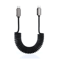 Câble de charge rapide et de données télescopique en nylon tressé anti-torsion de 1,5 m, 240 W, 5 A, Type-C, avec connecteur magnétique pour téléphone portable (vente en gros)