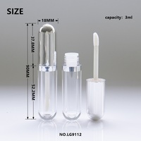Tube Rond 3ml en Plastique pour Emballage Cosmétique avec Grand Applicateur – Contenant Correcteur, Blush, Huile à Lèvres, Gloss – Impression Sérigraphique