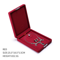 Boîte d'emballage de bijoux en microfibre de luxe personnalisée avec logo Jinsky pour bagues et colliers - Fermeture à boucle durable et portable