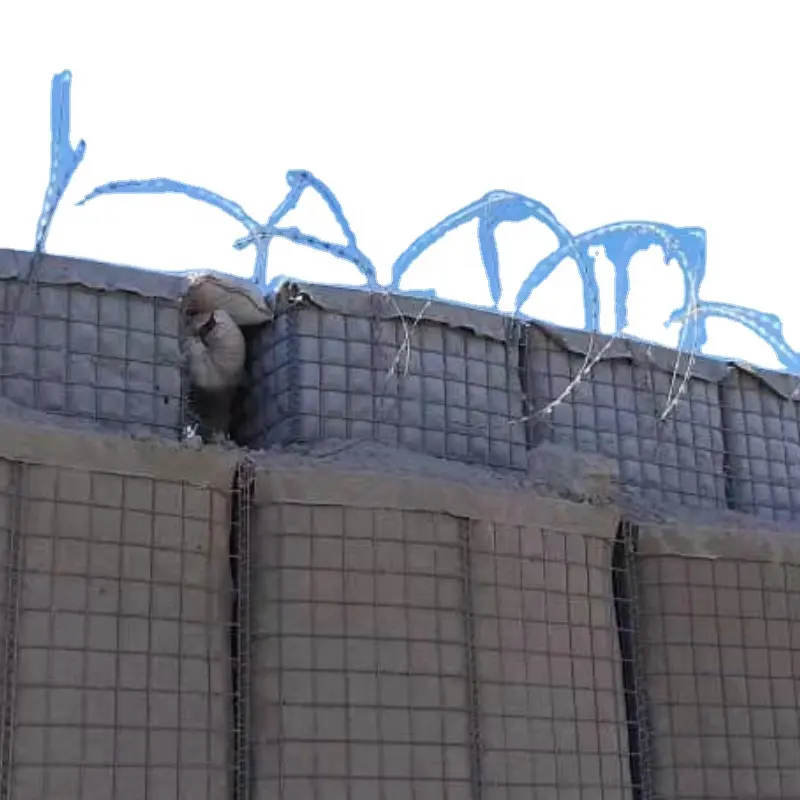 المملكة العربية السعودية المجلفن جدار الرمال العسكرية الجيش سلك ملحوم شبكة سلة التراب