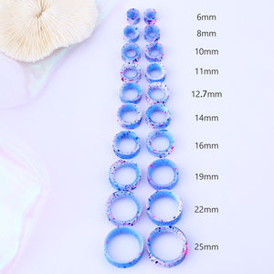 Silikon-Tunnele Silikon-Maße flexible Ohr-Tunnel-Stäpfe doppelt ausgestellte Ohr-Maße Stecker flexibles Dehnungs-Ohr-Piercing - Product Image 3