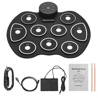 Batterie électronique enroulable de haute qualité avec 9 pads en silicone pour enfants et débutants