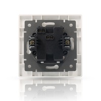 Chine nouveau modèle norme européenne blanc/noir/or plaque PC ignifuge 1 gang 1 voie 2 voies interrupteur d'éclairage mural moderne