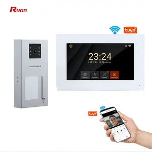 Système d'interphone vidéo à 2 fils IP Tuya APP WiFi 32G TF card Motion Detection Door Entry Long Distance Remote Control