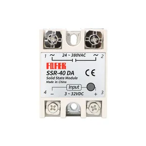 Relais à semi-conducteurs ssr, 12v 24v 220v DC à AC 10DA 25DA 40DA 50DA 75DA 100DA 3 phases