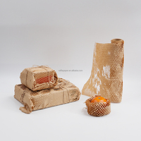 Rouleau de papier tissu nid d'abeille écologique, papier kraft biodégradable pour emballage cadeau, bouquet, décoration