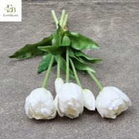 Bouquet de mariée en tulipes artificielles en PVC de haute qualité, toucher réel, tulipes en silicone pour la décoration de mariage et de la maison, directement de l'usine