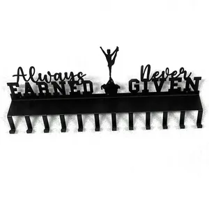 कस्टम लेजर-कट तैराकी और डाइविंग सिल्हूट धातु पदक धारक और ट्रॉफी डिस्प्ले हैंगर कस्टम रंग व्यक्तिगत लोगो के साथ - Product Image 3