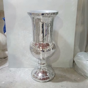 Vase en verre mosaïque transparent décoratif d'intérieur, Pot de <span class=keywords><strong>fleur</strong></span> de mariage, vente en gros, 2023 - Product Image 2