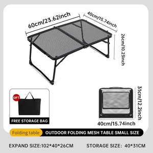 Mesa plegable portátil de malla de hierro para uso en exteriores y Playa Aleación de aluminio de altura ajustable para el hogar Puesto Camping - Product Image 5