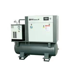 sdssino All in one 11kw 15HP Silent Scroll Air Compressor for Laser with air dryer and air tank