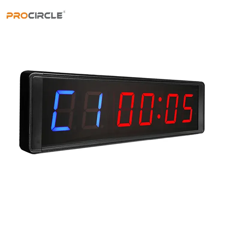 Mini minuterie d'entraînement Intervalle Led Gym Minuterie Compte à rebours Chronomètre Gym Horloge pour les entraînements