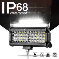 Lampe de travail LED 12V 24V 7 pouces 144W, barre Spot de brouillard, lampe de conduite, accessoires d'éclairage de voiture pour tout-terrain 4x4 JEEP SUV ATV camion bateau