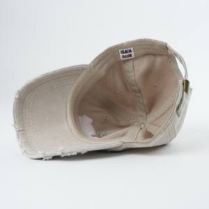 Casquette de baseball en denim pur coton délavé, style décontracté, pour <span class=keywords><strong>femme</strong></span>, visière incurvée, casquette à visière, vente en gros - Product Image 3