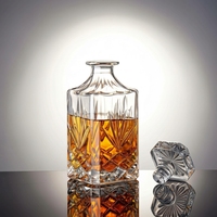 Carafe à whisky en verre cristal de luxe vide 750 ml, cadeau d'affaires classique transparent