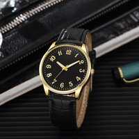 Nouvelle montre à quartz pour homme, style simple et élégant, bracelet en simili cuir 20 mm, cadran à aiguilles, montre-bracelet de luxe légère, cadeau