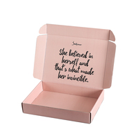 Boîte en carton ondulé E pour emballage et expédition, personnalisable, pliable, pour vêtements