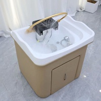 Tête d'eau chauffante mobile Thai Spa Portable Shampooing Bassin Shampooing Lit pour Salon