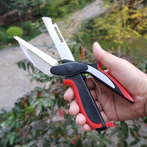 Second Generation <strong>Multi</strong>-Purpose Kitchen Tool Smart <strong>Scissors</strong> for Baby Food &amp; Vegetable Cutting Detachable Easy Use Plastic Handle - Product Image 2