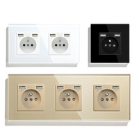 Mvava Knx Rohs 1/2/3/4 Gang européen Zigbee Tuya Smart Wifi Touch Interrupteur mural et prise On-Off Interrupteur mural d'alimentation
