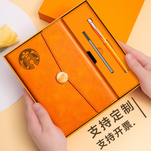 Ensemble cadeau de bloc-notes en cuir de qualité supérieure, carnet portable pour affaires, impression de logo personnalisable pour les réunions de bureau - Product Image 3