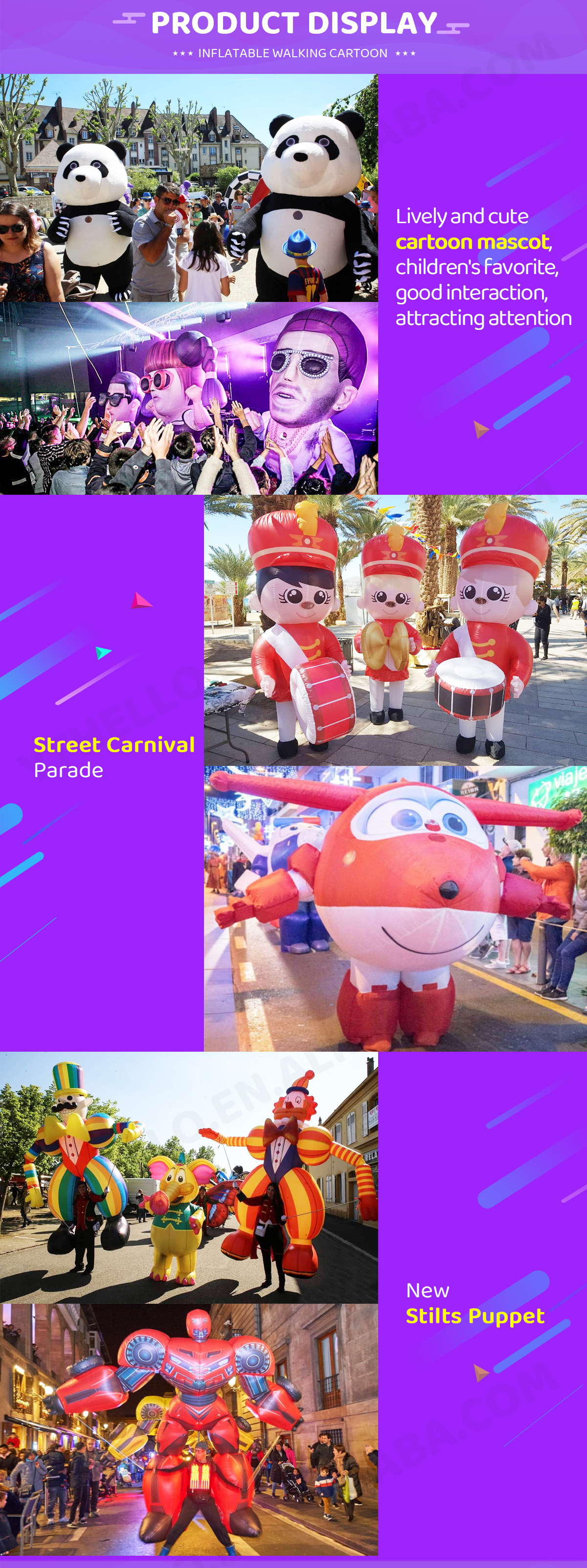 LED light American film model Inflatable cruise morphing red yellow Mecha costume Inflatable mecha figure performance suit插图1