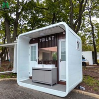 Conteneur en acier de toilettes mobiles de style contemporain Maisons préfabriquées pour villa, appartement et magasin