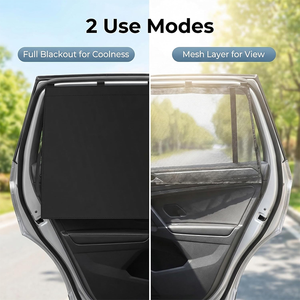Strong Magnet Double Layer Car Side <b>Window</b> <b>Shade</b> Breathable Universal Auto <b>Window</b> Sunshade Fit Car SUV Trucks Block UV Heat - Product Image 5