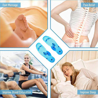 Semelles de massage magnétiques en PVC à nœuds surélevés, lavables, pour hommes et femmes.