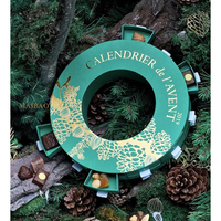 Boîte de calendrier de l'avent de Noël de luxe avec logo personnalisé, boîte en carton, papier, calendrier du Ramadan, boîte à chocolat, boîte à bonbons, distributeur de bonbons