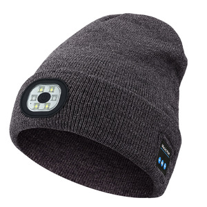 Bonnet d'hiver chaud à <span class=keywords><strong>LED</strong></span> avec casque audio sans fil intégré pour le sport – Cadeau idéal pour garçons et filles - Product Image 3
