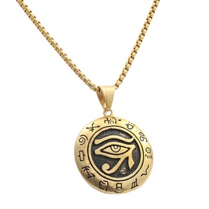 Collar con Colgante de Ojo de Acero Inoxidable para Hombre, Diseño Geométrico, Estilo Punk Retro, Joyería de Moda 280587 - Product Image 3
