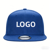 Casquette de baseball Snapback personnalisable en gros, ajustable, multicolore, unie, à visière plate, 6 panneaux, pour le sport et le golf