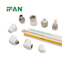 IFAN Vente en gros de raccords de tuyauterie PPR, coudes, tés, 20-110MM, matériaux de plomberie, raccords de tuyauterie PPR et machine