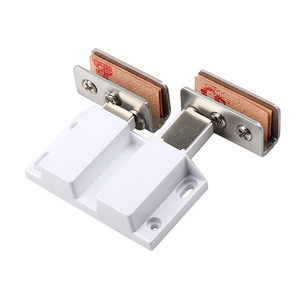 Charnières magnétiques en acier inoxydable pour porte en verre d'armoire, installation sans perçage, design minimaliste - Product Image 3