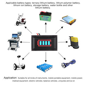 Indikator Level pengisian daya baterai mobil, indikator tampilan persentase indikator otomotif tahan air Lithium 12V 24V 36V 48V 60V 72V - Product Image 4