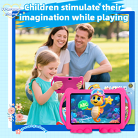 Tablette PC pour enfants IWAWA 7 pouces, quadricœur, résolution HD 1024x600, 2 Go de mémoire, jouet éducatif, apprentissage, nouveau Android 12, antichoc, USB-C