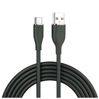 Kabel Data Silikon Cair Tembaga Murni Tipe C Pengisian Cepat 66W 6A Laris untuk Printer & Komputer