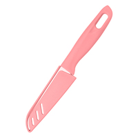 Ensemble de couteaux de cuisine multifonctionnels en acier inoxydable couleur bonbon avec manche en plastique, couteau à éplucher les fruits pour un usage domestique