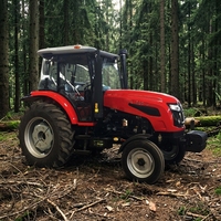 Tracteur agricole à roues motrices 4x4 de marque supérieure LTC1104 110HP avec moteur et boîte de vitesses, haute productivité et faible bruit