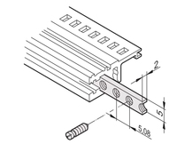 ZSTC C-BOX . Horizontal Rails Threaded Insert, M2.5, 63HP 34561-363