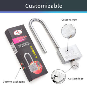 Venta caliente de fábrica <span class=keywords><strong>bicicletas</strong></span> motocicletas grandes puertas de hierro antirrobo 50mm haz largo galvanizado candado de plata barato - Product Image 6