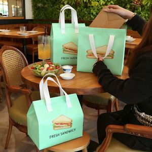 กระเป๋าเก็บความร้อนแบบกันน้ำสำหรับส่งอาหารและเครื่องดื่มแบบใช้แล้วทิ้งสั่งทำขายส่งพร้อมโลโก้ - Product Image 1